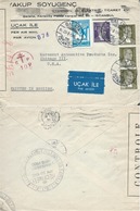 Turchia Turkey 1945 Cover Registred From Galata (Istanbul) To Chicago, U.S.A - - Cartas & Documentos