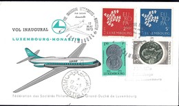 Luxair Vol Inaugural Luxembourg-Monastir 12.5.1972, Prifix: LX19: Valeur Catalogue: 5€ - Briefe U. Dokumente