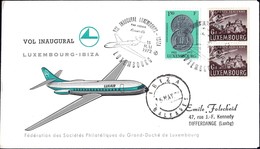 Luxair Vol Inaugural Luxembourg-Ibiza 15.5.1972, Prifix: LX20: Valeur Catalogue: 5€ - Storia Postale