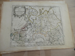Carte Atlas Vaugondy 1778 Gravée Par Dussy 40 X 29cm Mouillures Partie Septentrionale De La Russie Européenne - Geographical Maps