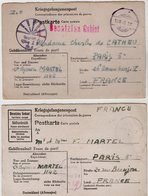 VP13.475 - MILITARIA - 2 Courriers Du Lieutenant Aymon MARTEL Prisonnier De Guerre En Allemagne - Documenten