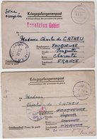 VP13.476 - MILITARIA - 2 Lettres Du Lieutenant Aymon MARTEL Prisonnier De Guerre En Allemagne - Dokumente