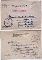 VP13.476 - MILITARIA - 2 Lettres Du Lieutenant Aymon MARTEL Prisonnier De Guerre En Allemagne - Documentos