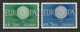 343 - 344  Island / 1960, 19. Sept. Europa. - Unused Stamps