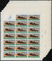 ** 1968 Hortobágy Sor Teljes ívekben, Bal Felső Sarokban Szelvénnyel (28.000) / Mi 2423-2431 Set In Complete Sheets Of 2 - Autres & Non Classés