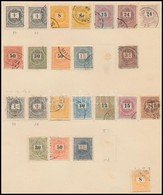 O 1888-1889 Krajcáros Vízjelállások, 44 Db Bélyeg - Sonstige & Ohne Zuordnung