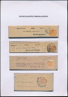 1900-1913 4 Db Hírlapbélyeg Címszalagokon ,,BESZTERCZEBÁNYA' ,,DIÓSGYŐRI VASGYÁR' Bélyegzésekkel - Sonstige & Ohne Zuordnung