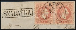 1867 5kr Pár Kivágáson ,,SZABADKA' + ,,SZABATKA' (pályaudvari?) Bélyegzés - Other & Unclassified