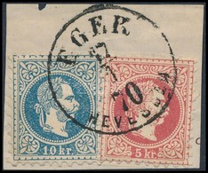 1867 5kr + 10kr ,,EGER HEVESBEN' - Autres & Non Classés