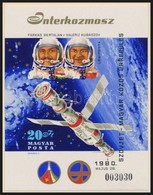 ** 1980 Szovjet-magyar Közös űrrepülés Vágott Blokk (4.500) - Sonstige & Ohne Zuordnung