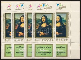 ** 1974 10 Db Mona Lisa Szelvényes Bélyeg (12.000) - Andere & Zonder Classificatie