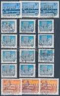 O Fehér Körök, Foltok Tájak-Városok Bélyegeken, 18 Db - Used Stamps