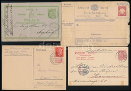 Német államok 4 Db Levelezőlap és Díjjegyes Kap, Közte 1 Db Deutsches Reich - Autres & Non Classés