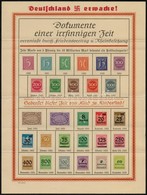 Az 1920-1923 évi Német Infláció Bélyegekkel Dokumentálva Hajtott Emléklapon. A Felhasznált 28 Különböző Bélyeg Mindegyik - Autres & Non Classés