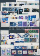 ** 1991 Europa CEPT, Űrkutatás 26 Db ívszéli Sor, Közte Szelvényes Bélyegek, 2 Db Stecklapon - Autres & Non Classés