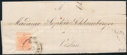 1858 3kr MP III Levélen ,,OEDENBUR(G)' - ,,VÖSLAU' - Other & Unclassified