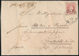 1870 5kr Levélen / On Cover 'HÁMOR / ABAÚJ M.'- 'GÖLLNITZ' -  Mathildenmühle - Other & Unclassified