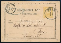 1871 Díjjegyes Levelezőlap, Ovális ,,PEST' (Gudlin C 2.4) - Other & Unclassified