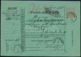1875 Posta-utalvány 'KIS-VÁRDA' - Sonstige & Ohne Zuordnung