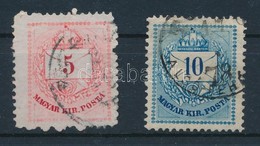 O 1874 5kr, 10kr érdekes Lemezhibákkal - Sonstige & Ohne Zuordnung