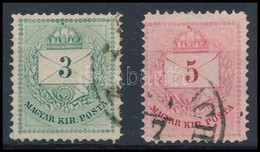 O 1881 3kr és 5kr  I. Vízjellel - Sonstige & Ohne Zuordnung