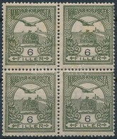 ** 1913 Turul 6f Négyestömb, A Bal Alsó Bélyeg II. Típusú - Altri & Non Classificati