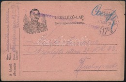 1918 Tábori Posta Levelezőlap 'M.kir. Budapesti 1. Honvéd Gyalogezred' + 'TP 417 B' - Autres & Non Classés