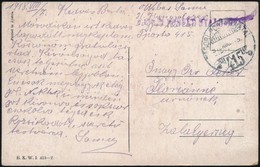 1918 Tábori Posta Képeslap '... HONVÉD GYALOG ...' + 'TP 415 B' - Other & Unclassified