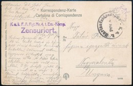 1915 Trieszti Képeslap 'MFP POLA' Gumibélyegzővel + Cenzúrabélyegzővel Nagyszalontásra - Autres & Non Classés