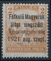 * Nyugat-Magyarország I. 1921 Arató 2f Próbanyomat, Bodor Vizsgálójellel - Otros & Sin Clasificación