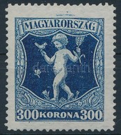 (*) 1923 Jótékonyság 300K, Festékcsík Felül, Folt Az értékjelzés Alatt - Andere & Zonder Classificatie