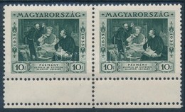 ** 1935 Pázmány 10f Pár Alul 2 Pici üres Mezővel - Autres & Non Classés