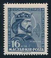 ** 1938 Nemzetközi Eucharisztikus Kongresszus 16f Bélyegen átmenő Papírránccal - Sonstige & Ohne Zuordnung