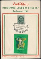 1942 Emléklap Levélzáróval A Nemzetközi Háborús Vásárról - Autres & Non Classés