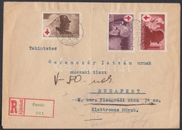 1944 Ajánlott Levél Pacsérról Budapestre Vöröskereszt Bélyegekkel Bérmentesítve - Autres & Non Classés