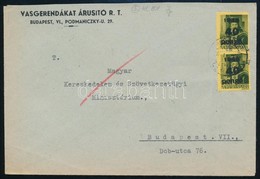 1945 (5. Díjszabás) Helyi Levél Kisegítő 2 X 40P/8f Bérmentesítéssel - Sonstige & Ohne Zuordnung