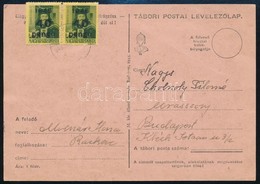 1946 (5. Díjszabás) Távolsági Levelezőlap Kisegítő 2 X 40P/8f Bérmentesítéssel - Autres & Non Classés