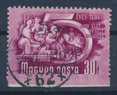 O 1950 Ötéves Terv I. 30f Alul Fogazatlan Bélyeg - Other & Unclassified