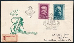 1952 Leonardo Da Vinci és Victor Hugo Sor Ajánlott FDC-n - Otros & Sin Clasificación