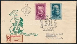 1952 Leonardo Da Vinci és Victor Hugo Ajánlott FDC - Autres & Non Classés