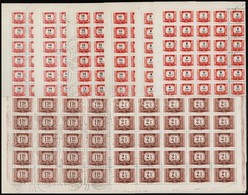 O 1958 Vörös-fekete Portó Vízjel Nélküli Hajtott ívsor - Andere & Zonder Classificatie