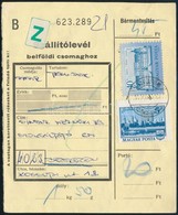 1975 Erősen Elfogazott Szolnok Bélyeg 1991-ben Felhasználva Csomagszállítón - Altri & Non Classificati