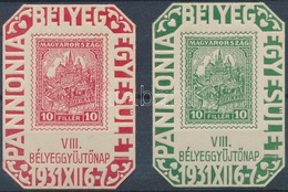 ** 1931/2a + 2b VIII. Bélyeggyűjtő Nap Emlékív 2 Db (20.000) - Altri & Non Classificati