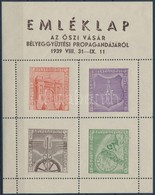 ** 1939/3a Őszi Vásár Bélyeggyűjtési Propaganda Emlékív (12.500) - Autres & Non Classés