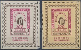 ** 1940/8aa + 8ba Gutenberg Emlékblokk Fogazási Hibával (20.000) - Autres & Non Classés