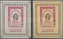 ** 1940/8aa + 8ba Gutenberg Emlékblokk Fogazási Hibával (20.000) - Otros & Sin Clasificación