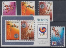 ** 1988 Nyári Olimpia, Szöul Sor Mi 483-486 + Blokk 80 - Andere & Zonder Classificatie