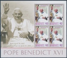 ** 2005 XVI. Benedek Pápa Kisív,
Pope Benedict XVI Minisheet
Mi 3705 - Otros & Sin Clasificación