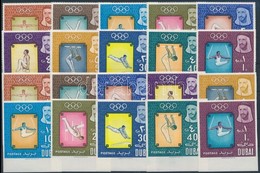 ** 1964 Nyári Olimpia Fogazott és ívszéli Vágott Sor Mi  129-138 A-B + Blokk Mi 27 - Altri & Non Classificati