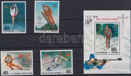 ** 1987 Téli Olimpia Sor Mi 2879-2882 + Blokk 226 - Altri & Non Classificati